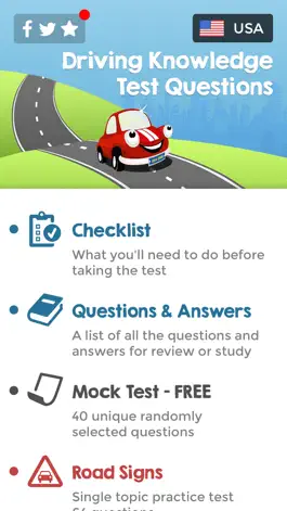 Game screenshot US Driving Knowledge Test mod apk