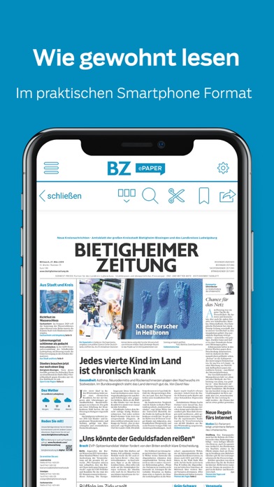 BZ ePaper Screenshot