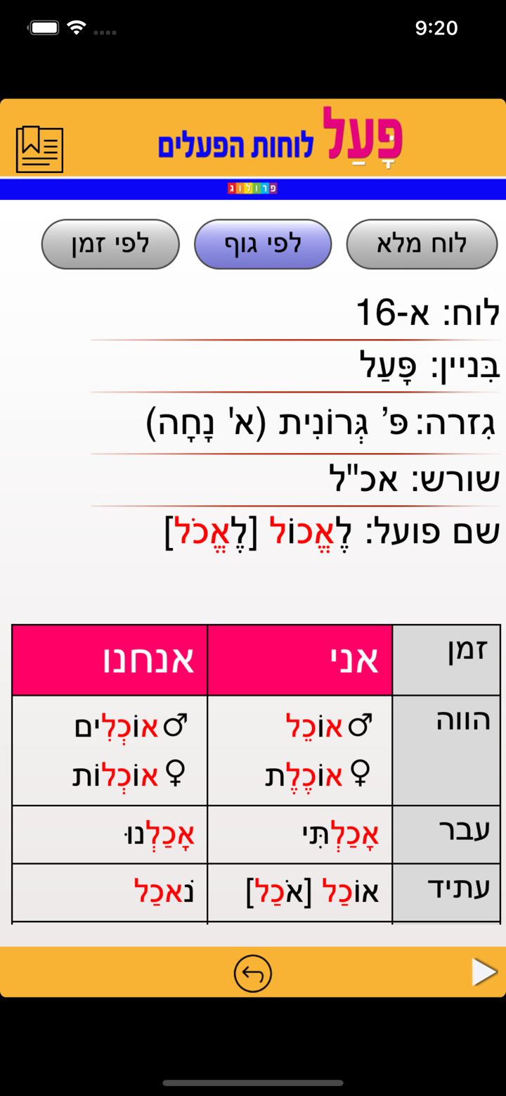 לוחות הפעלים בעברית | פרולוג screenshot 5