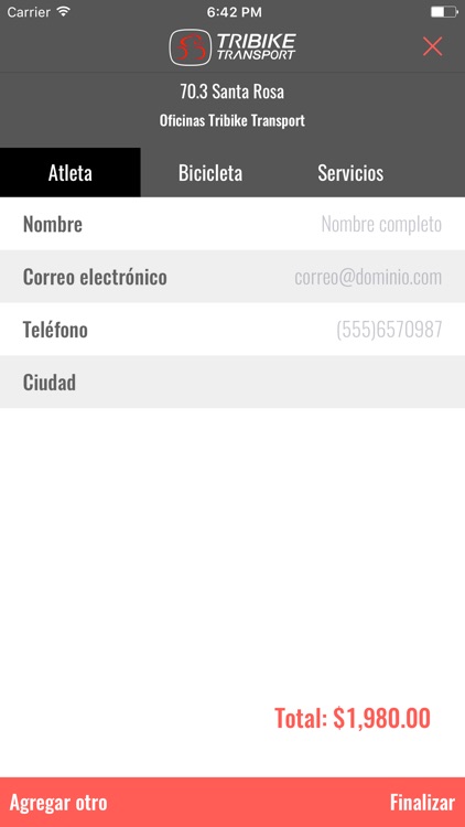 TriBike Transport App