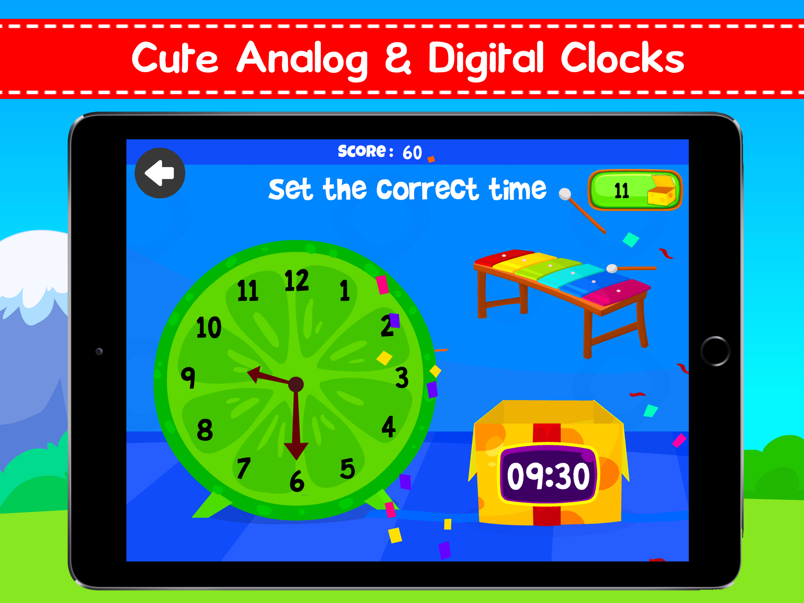 Telling Time For Kids + Clock