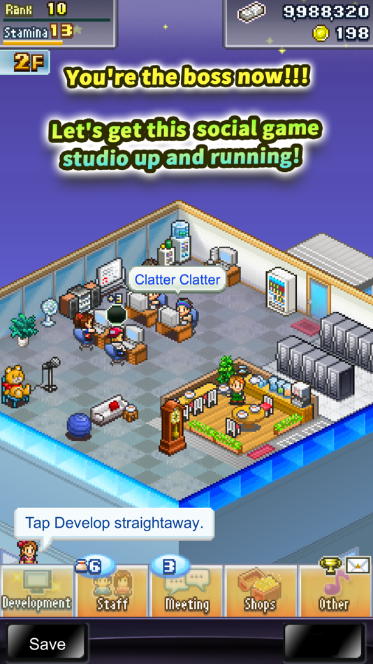 #1. Social Dev Story (iOS) By: Kairosoft Co.,Ltd