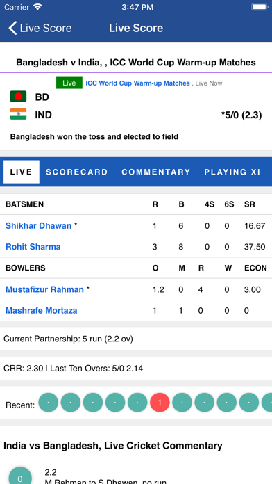 CrickLive - Live Cricket Score screenshot 4