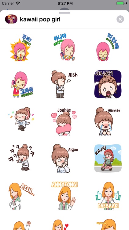 Kawaii K-Pop Girl Stickers