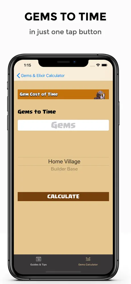 Gems Calc for "Clash of Clans"