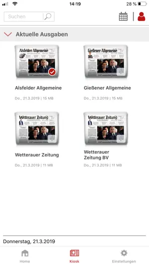 AAZ ePaper screenshot 1