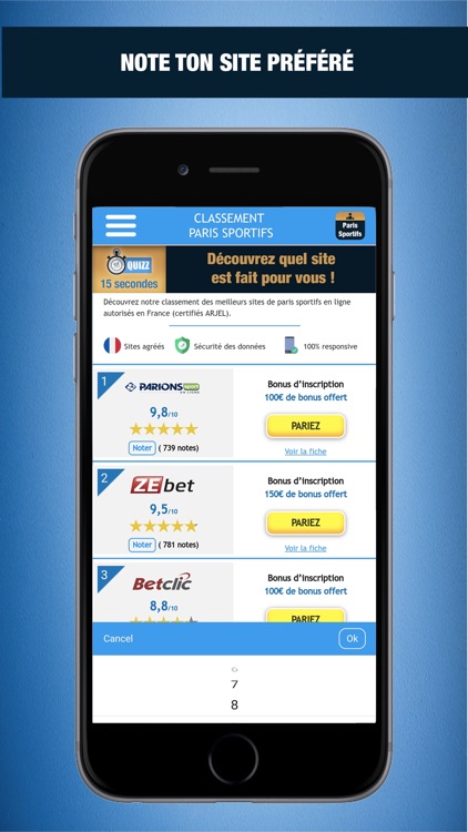 Classement Paris Sportifs