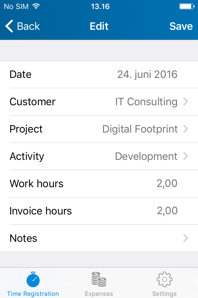 Visma eAccounting Time