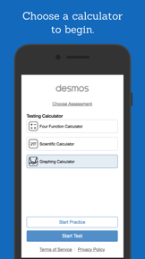 Desmos Test Mode screenshot