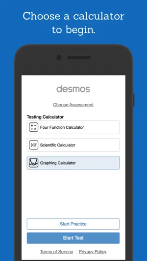 Desmos Test Mode screenshot 1