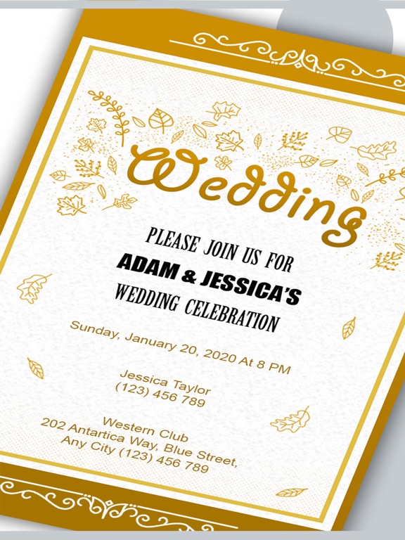 Screenshot #4 pour Fab Invitation Card Designer