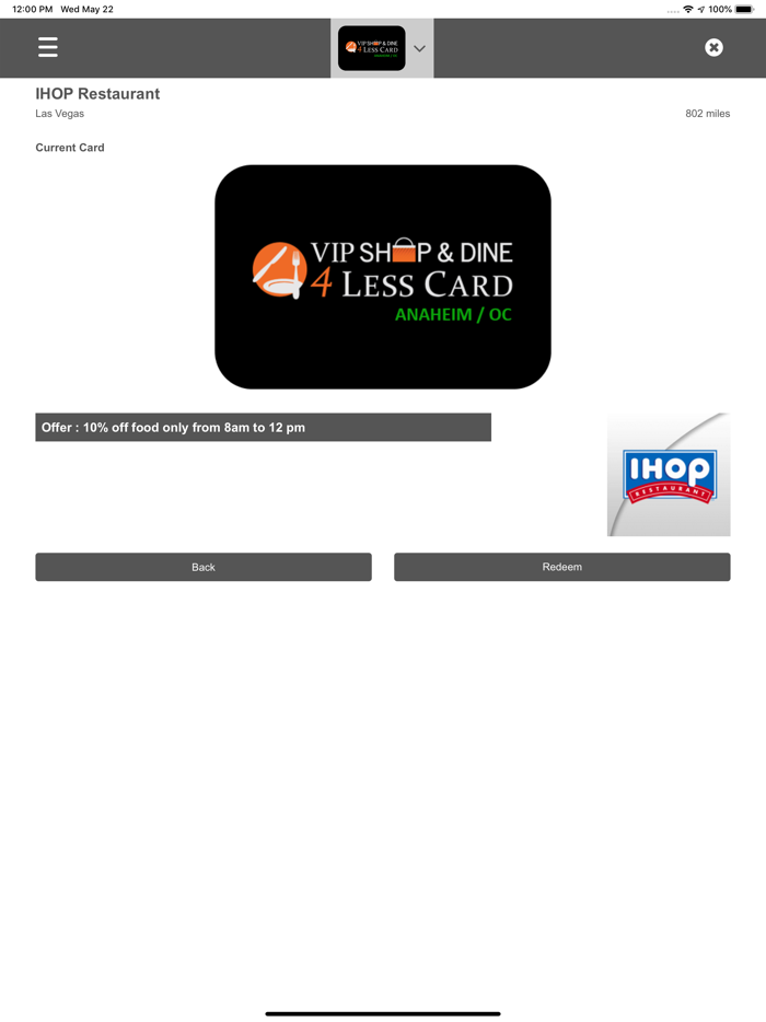 VIP Shop and Dine 4Less Card