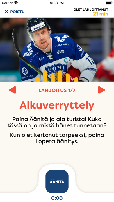 Lahjoita puhetta Screenshot