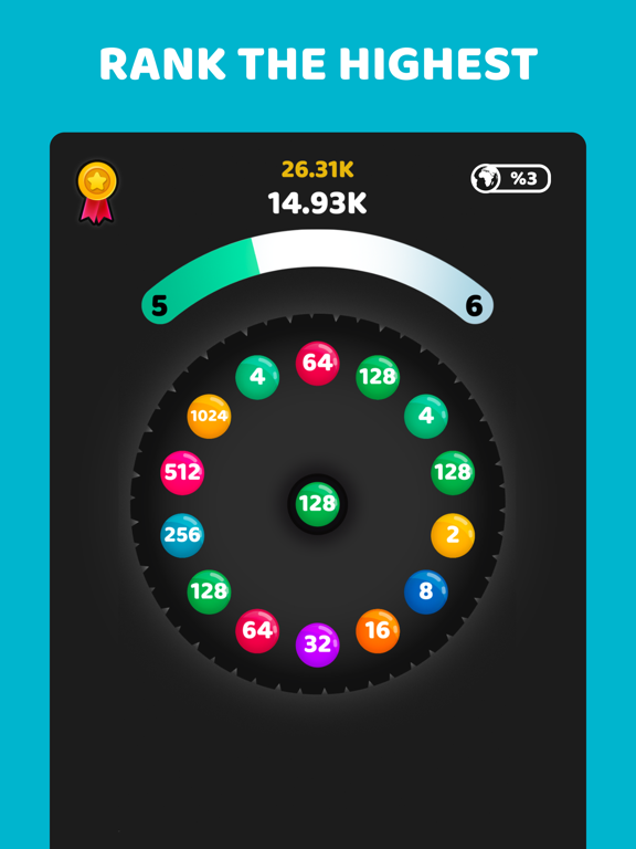 2048 Circle Blast iPad screenshot 3 - Games app