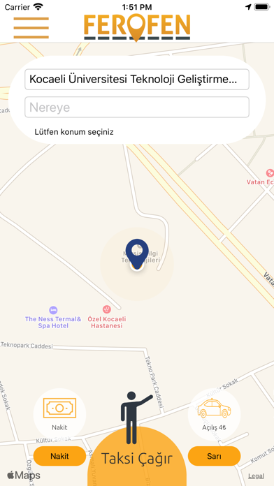 Ferofen Taksi iPhone screenshot 4 - Travel app