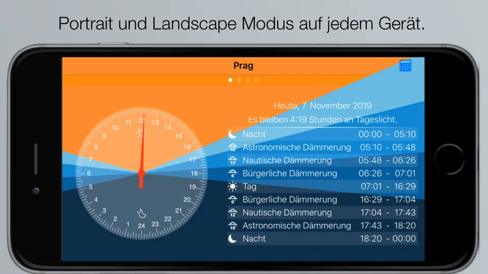 Screenshot von TagesLicht auf dem iPhone 2
