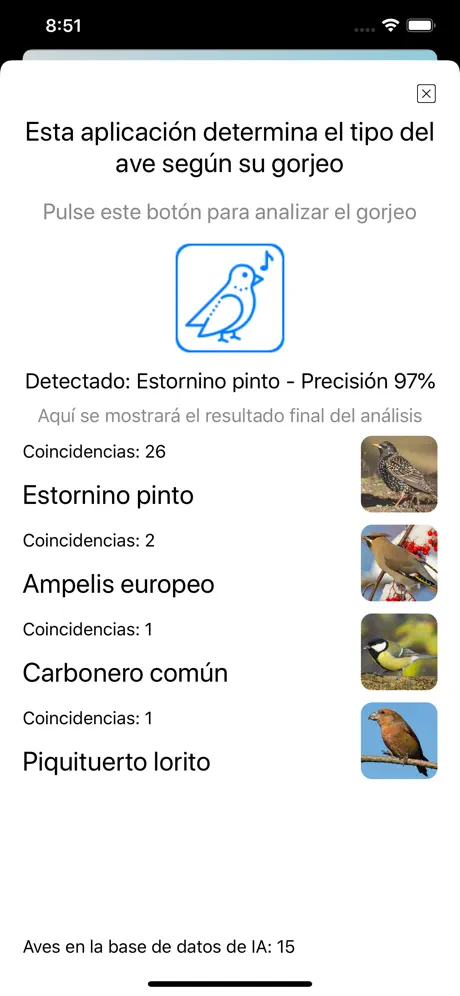 Identificación de aves