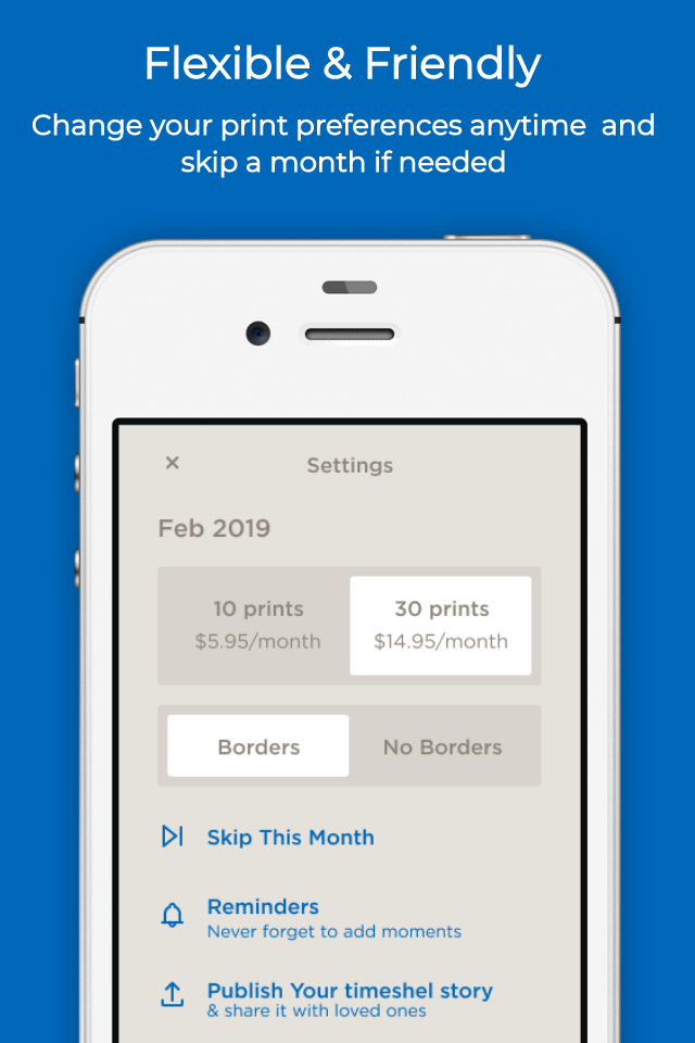 timeshel- monthly photo prints