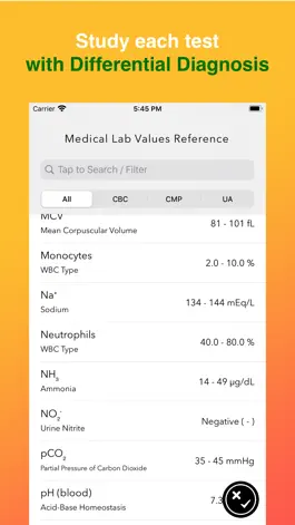 Game screenshot Medical Lab Values Reference apk