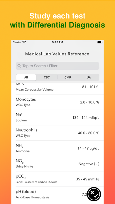 Screenshot #2 pour Medical Lab Values Reference
