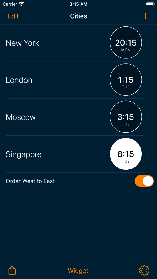 #2. World Clock - Local Time (iOS) 由: Andriy Gordiychuk