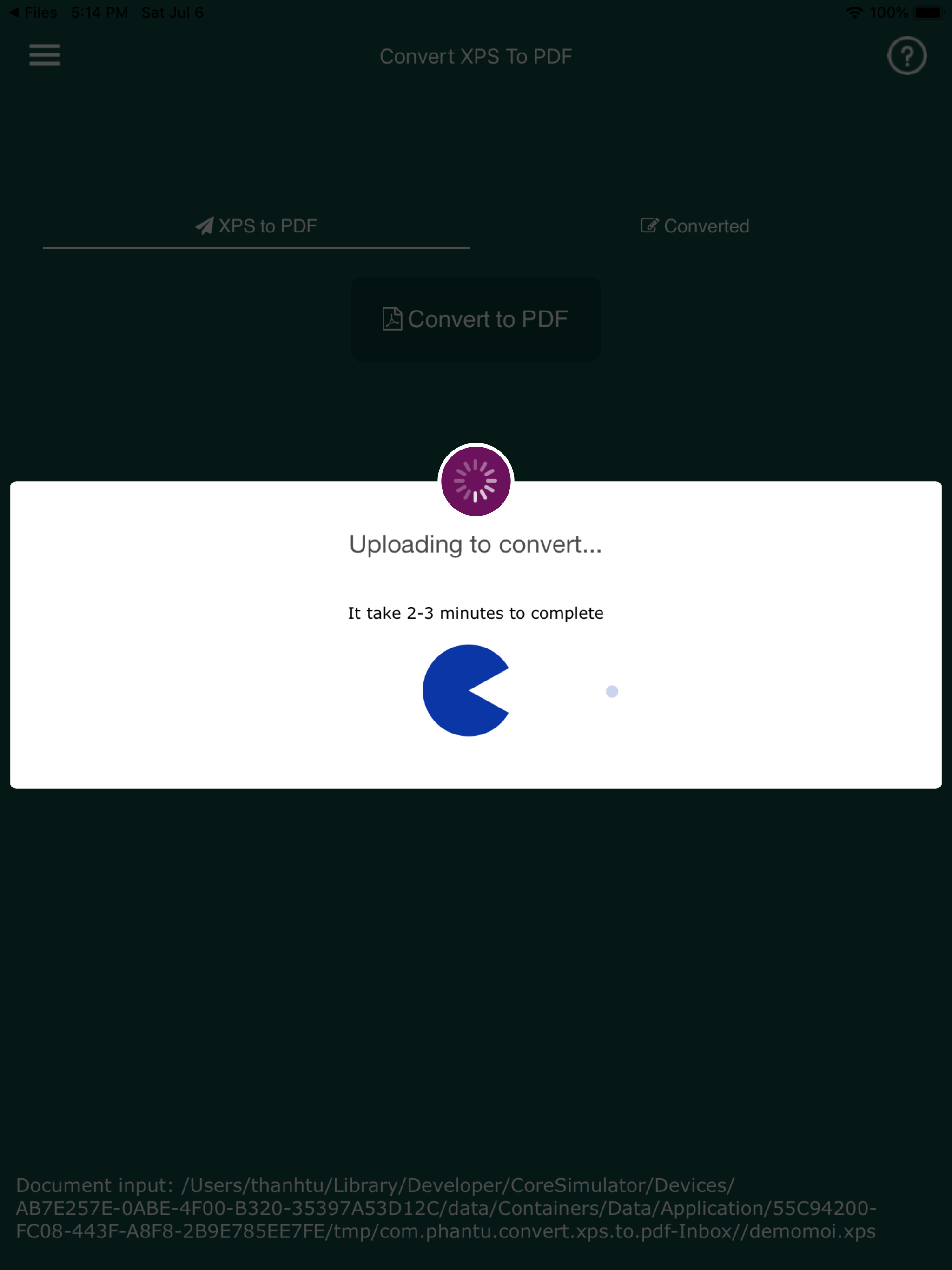 Convert XPS to PDF