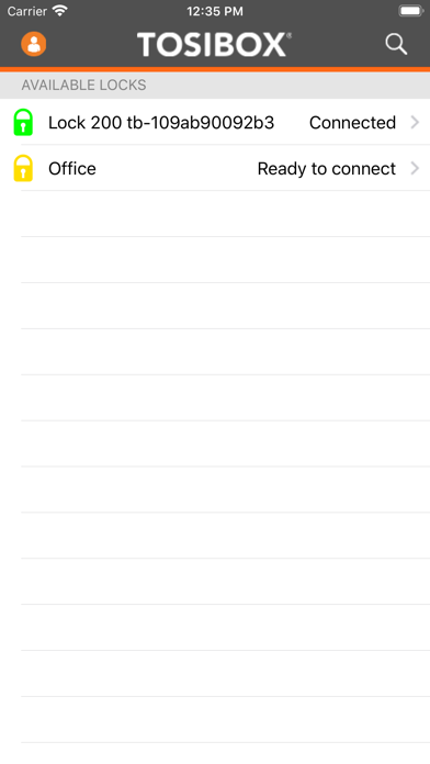 TOSIBOX Mobile Client Screenshot