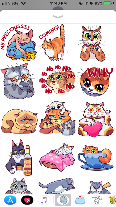 Cat Pretty Emoji Stickers screenshot 2