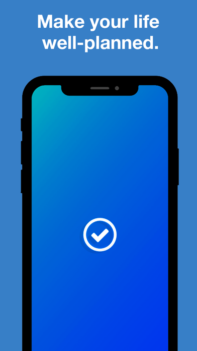 Well Planned - Plan & Achieve iPhone screenshot 1 - Productivity app