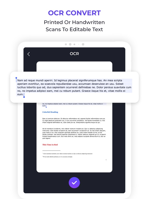 Simple Scan: Docs, PDF, OCR iPad screenshot 9 - Business app