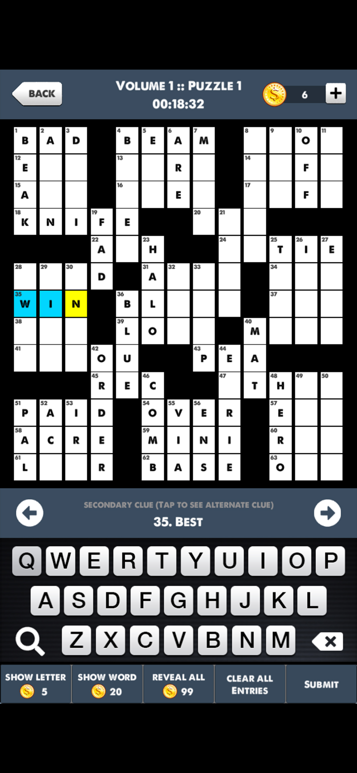 Crossword Puzzle - Words Game