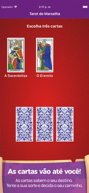 Escolha uma das 3 cartas - Tarot Online Grátis
