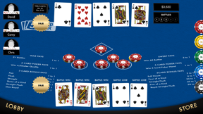 5 Card War Table Game screenshot