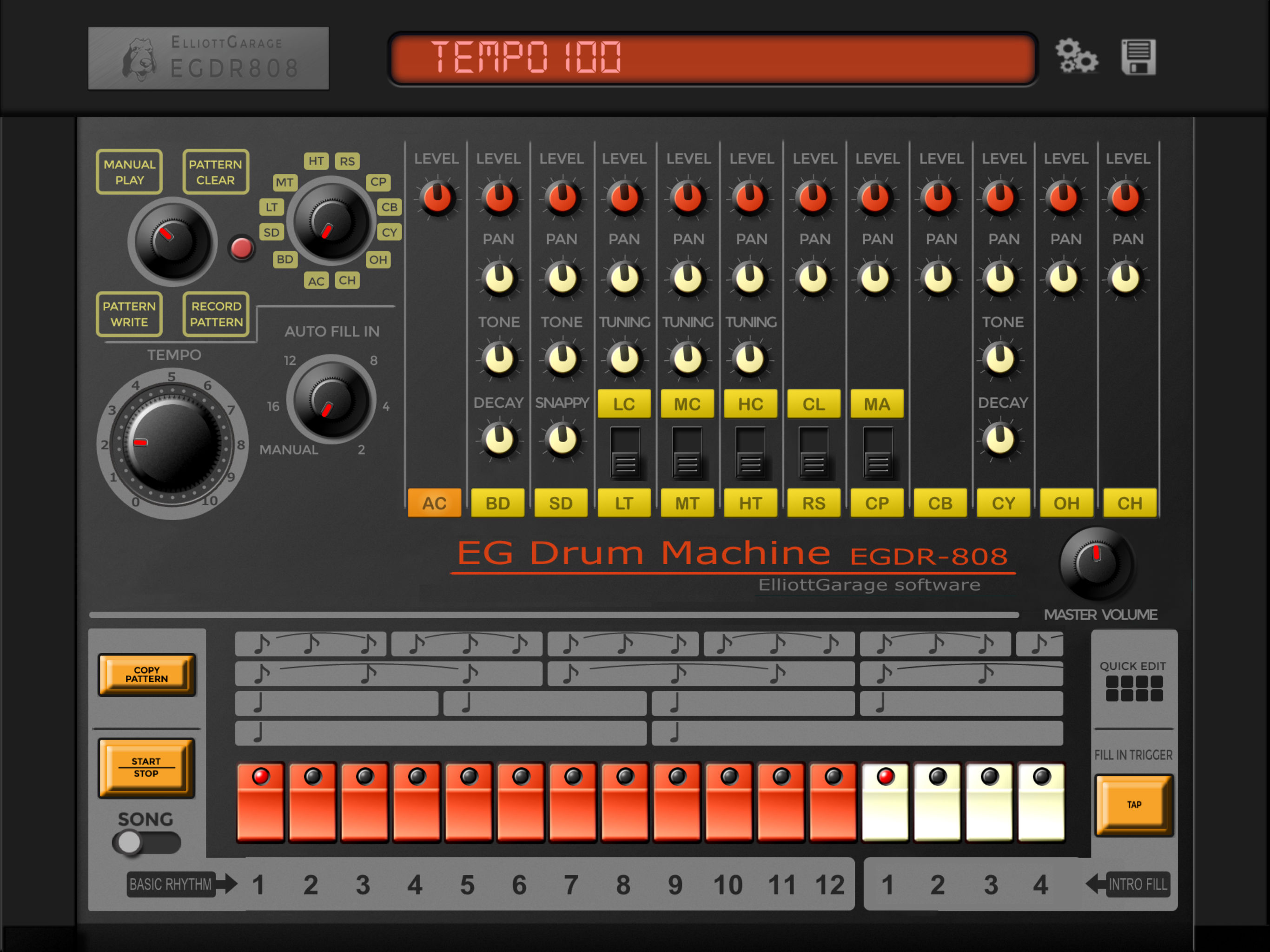 EGDR808 Drum Machine lite