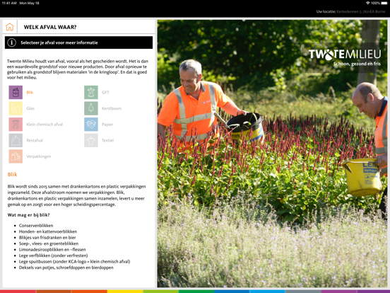 Twente Milieu NV iPad app afbeelding 5
