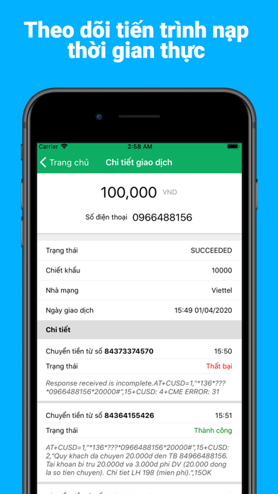 Screenshot #3 pour Naptien5s - Nạp tiền 5s