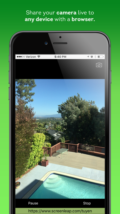 Screen and Camera Sharing Screenshot