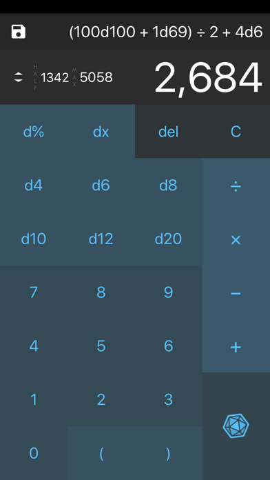 Screenshot #2 pour d20 Calculator