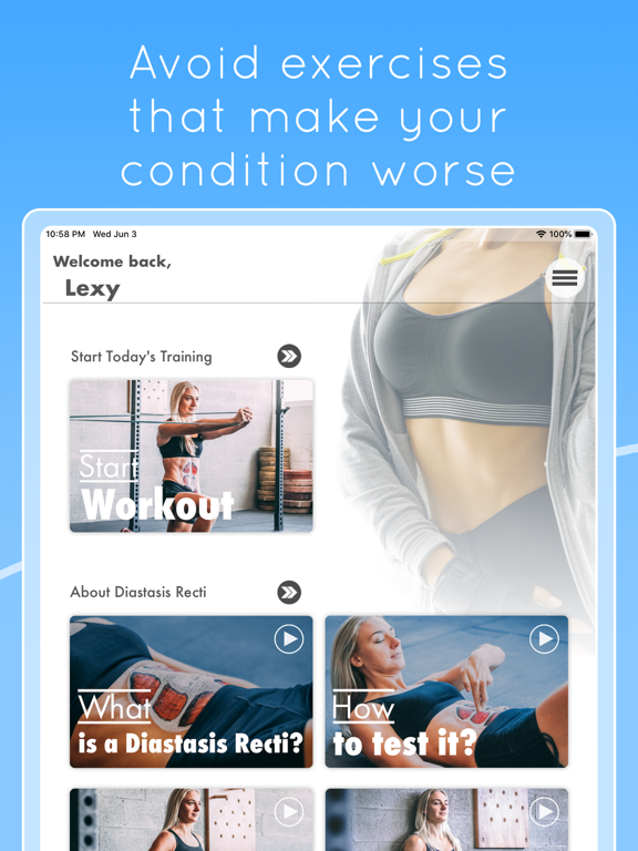 Diastasis Recti Fix iPad screenshot 4 - Health & Fitness app
