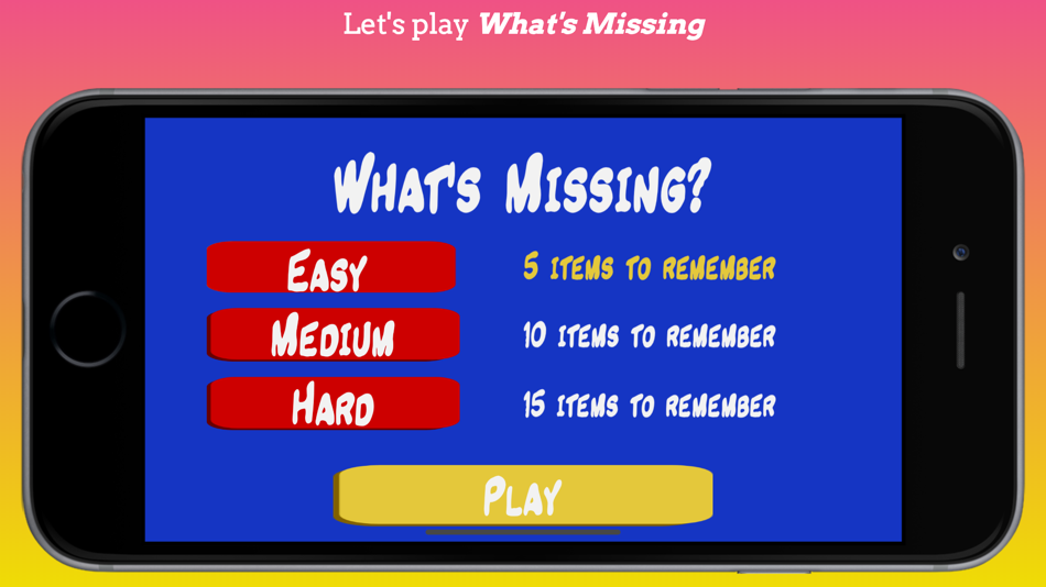#1. What's Missing - Memory Game (iOS) 来自: Gilad Oved