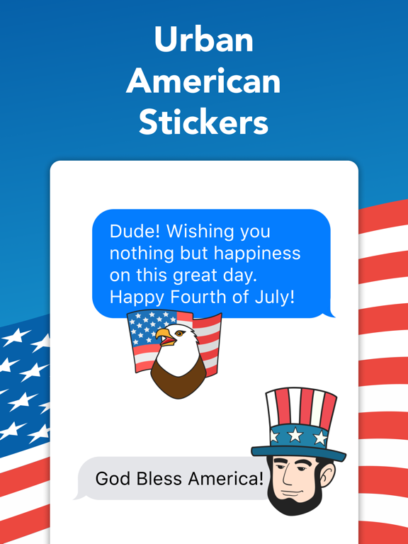 Typical American Stickers iPad screenshot 2 - Stickers app
