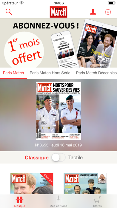 Screenshot #1 pour L'ancienne app Paris Match