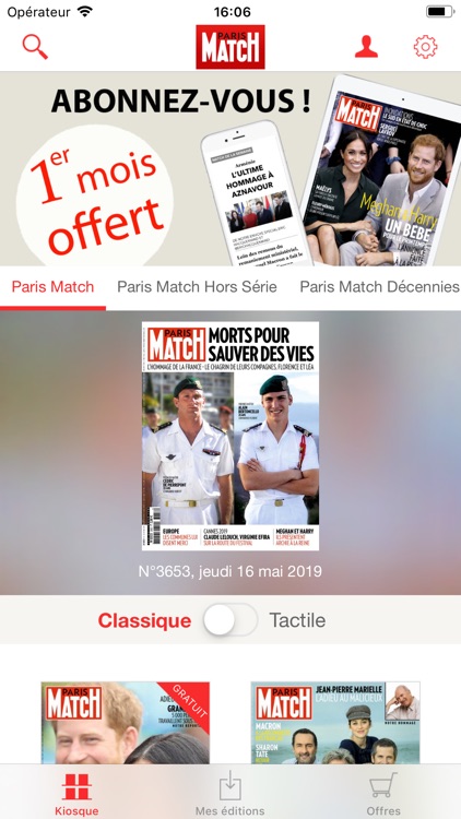 L'ancienne app Paris Match