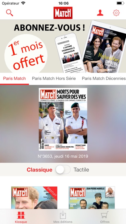 L'ancienne app Paris Match