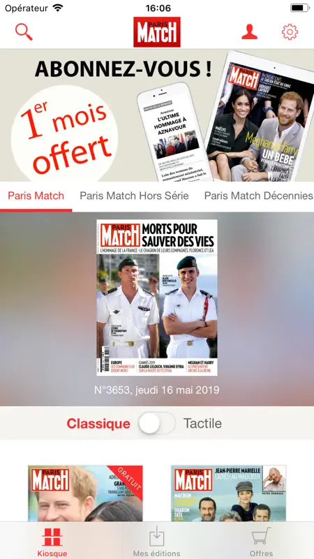 L'ancienne app Paris Match screenshot 1 of 7