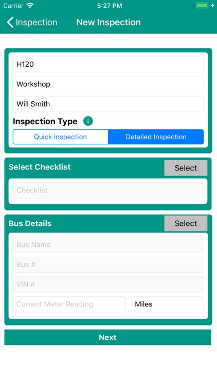 Bus Inspection Maintenance App
