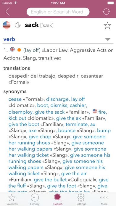 Spanish Slang Dictionary Screenshot