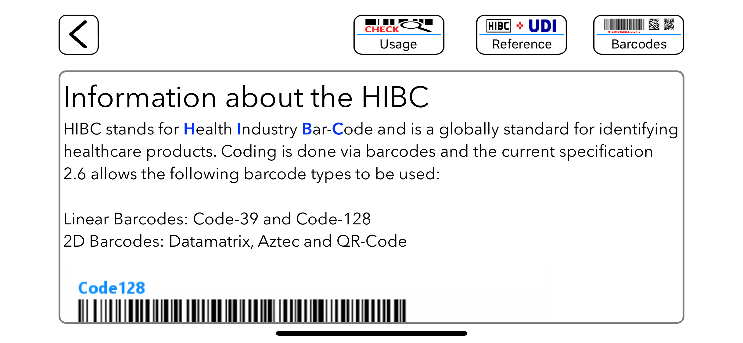 HIBC Check