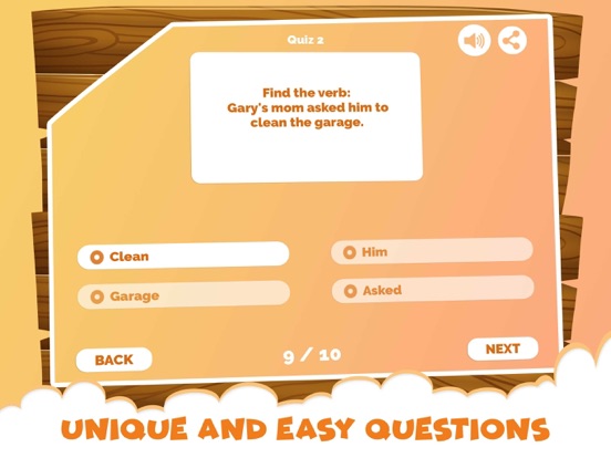 English Grammar Verb Quiz Game iPad screenshot 5 - Education app