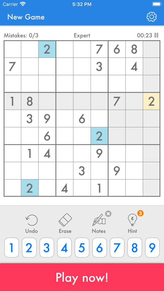#3. Sudoku - Classic Number Game (iOS) 由: Gabriel Silviu Stefan